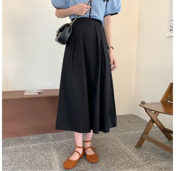 Mua Chân váy xòe dáng dài phong cách vintage và áo phông chữ thời trang  BANAMO FASHION 591 - Yeep