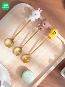 Line Friends Cony Sally Brown Stainless Steel Coffee Tea Spoon