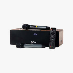 Jazpiper v3 Speaker with dual wireless mic app and song included Home KTV soundbar | Speaker