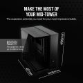Corsair 6500X Mid-Tower Dual Chamber E-ATX PC Case - Black/White. 