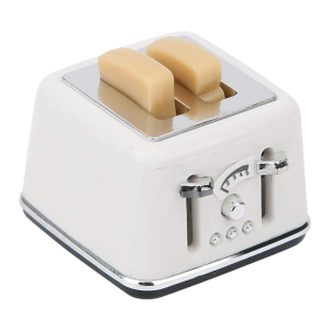 1/12 Doll House Furniture Bread Toaster Sliced Bread Set Simulation Kitchen Appliance Kids Friendly Pretend Play Toy