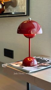 SG Danish Retro Metal Flower Bud LampRechargeable Wedding Table LampBar Restaurant Ambience Lamp