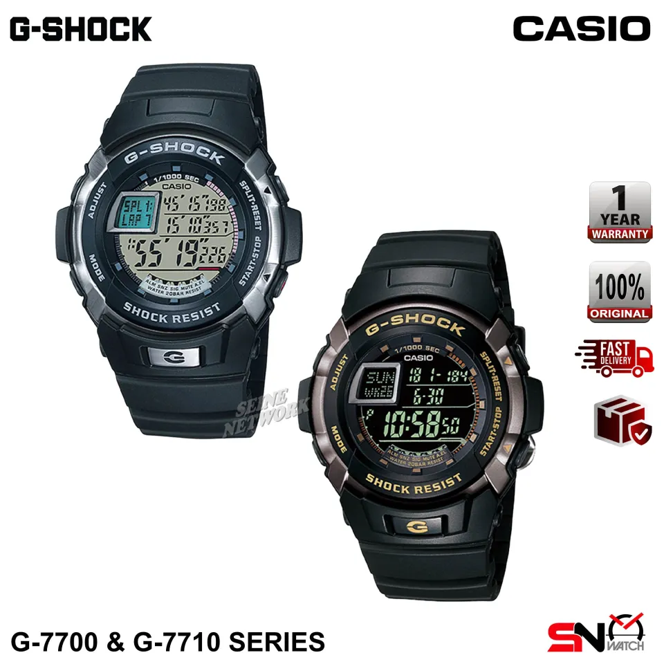 Casio G-Shock G-7700 G-7710 G-spike Series Digital Black Resin