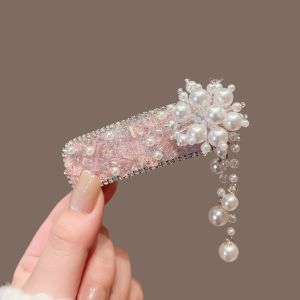 LZ59 Ethnic style Sparkling diamond tassel BB clip Heavy duty Hairpin Female Crystal shattered hair clip L59Z