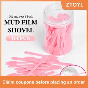 【ZTOYL】 100 pcs Jar Mini Mỹ phẩm thìa Scoop Mặt Kem trang điểm mặt nạ hỗn hợp muỗng vẻ đẹp tự làm công cụ mắt mặt trang điểm Applicator Sticks