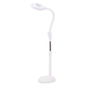 16X Diopter LED Magnifying Floor Lamp With Wheel Adjustable Stand For Dentist Salon Beauty Nail Eyelash Facial Makeup