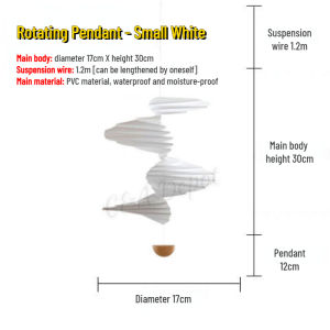 Nordic rotary pendant PVC Hangings Silent 3D airflow decoration waterproof and moisture-proof Bedroom decoration suspension decoration rotating wind chime decoration home decor