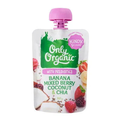 Only Organic Banana Mixed Berry Coconut With Chia 100G - From 1-5 Years