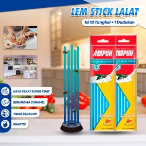 BIG MOM   Lem Lalat Stick 10 Isi Tangkai + 1 Dudukan Super Lengket – Lem Lalat Sedotan Perangkap Lalat Lem Perekat Lalat Sedotan Lem Lalat Isi 10 Batang