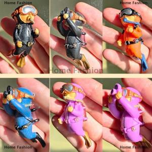 [COD] Home Fashion Kawaii Resin Frogman Aquarium Ornaments Interesting Floating Decoration Simulated Mini Diver Fish Tank Aquarium Accessories