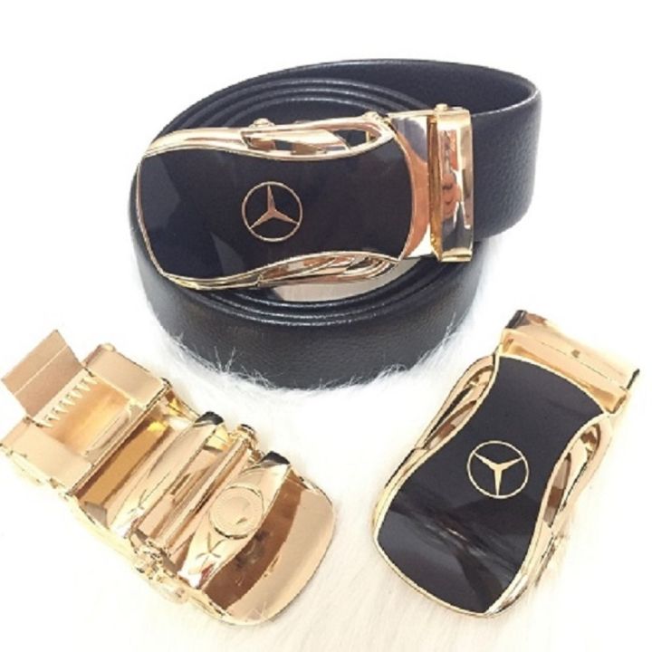 dây da nam▩✾♨  [Dây lưng] Thắt Lưng Da Nam Hàng Hiệu MERCEDES Cao Cấp Khóa Cài. Dây Nịt Nam Da Bò 100  Chính Hãng Mạ Vàng Nam Tính GC35