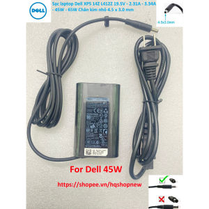 ️[Sạc zin] Sạc laptop Dell XPS 14Z L412Z 19.5V - 2.31A - 3.34A - 45W - 65W Chân kim nhỏ 4.5 x 3.0 mm