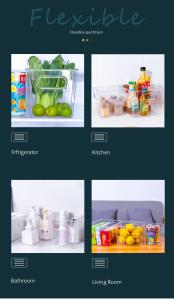 Fans tone Acrylic Storage Box Refrigerator Organizer Bin Stackable Fridge Food Storage Box With Handle Clear Plastic Pantry Food Freezer Organizer Tool