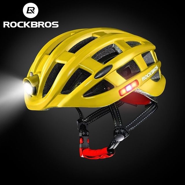 ROCKBROS Bicycle Helmet Night Safety Riding Helmet Light Cycling Road ...