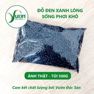 Đậu đen xanh lòng (Túi 500g) Đậu đen QUÊ đỗ đen sống phơi khô sạch không chất bảo quản - Vườn Đặc Sản