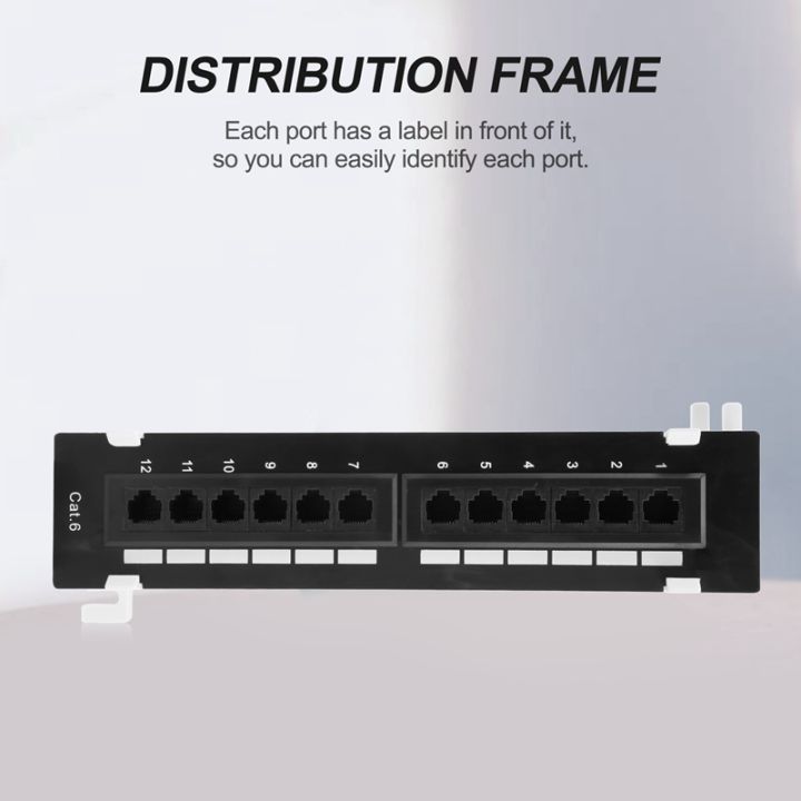 Network Tool Kit 12 Port Cat6 Patch Panel Rj45 Networking Wall Mount ...