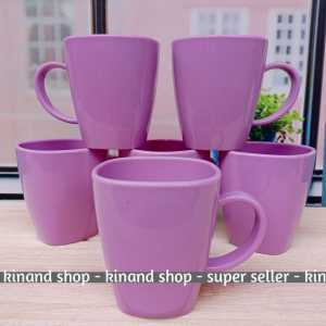 6 PCS GELAS GAGANG MELAMIN DINER TEBAL KUAT DAN TAHAN BANTING
