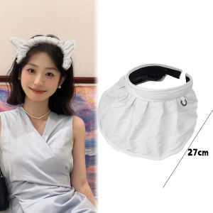 หมวกแก๊ปแบบห่วงใช้งานได้สองแบบหมวกป้องกัน UV บังแดดสำหรับผู้หญิงหมวกปีกปีกกว้างพับได้ชายหาดกลางแจ้งฤดูร้อน