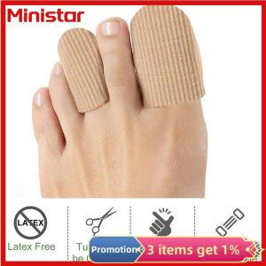 Ministar 1Pcs Bunions Corns Foot Pain Orthotics Fabric Silicone Toe Tube Cover Protector Finger Toes Separators Hallux Valgus