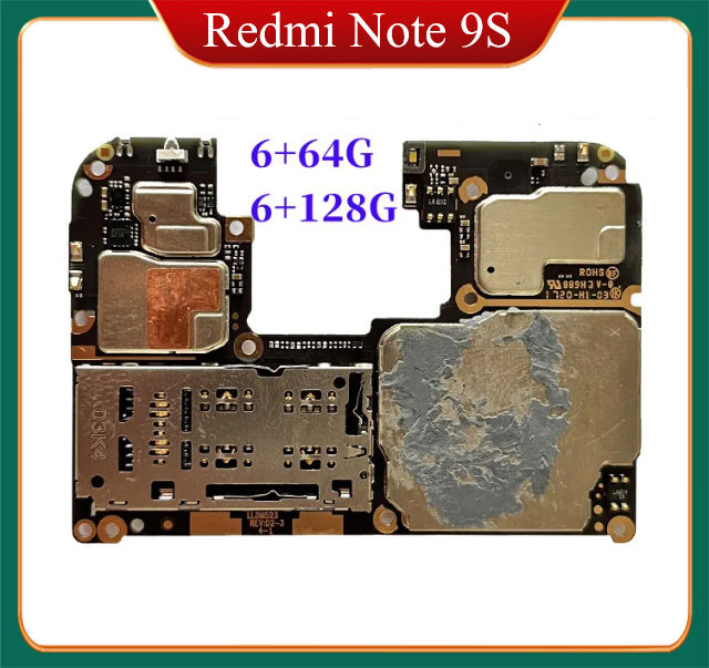 Original Unlocked for Xiaomi Redmi Note 9S Motherboard 128gb 64gb