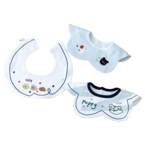Set of 3pcs Comfortable Baby Drooling Towel Cotton Breathable Adjustable Saliva Towel Nursing Bib for Boys and Girls