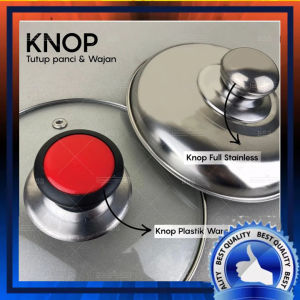 knop knob pentolan tutup panci kayu stainless / pegangan handle tutup kaca kuali kayu stainless - Tutup Panci