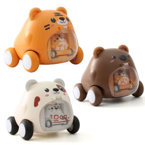 Early Learning Toys Car for Childhood Baby Cute Pet Animal Catapult Car Exercise Visual and Sensory Interest Educational Toys for Kids Boys Girls 3 Year