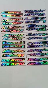Emblem Stiker Timbul Motor Sepasang MEGAPRO - MX KING - FINO - MIO - GENIO - SCOOPY - RX KING - BEAT