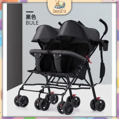 Lightweight Twins Stroller Double Umbrella Stroller Foldable Washable Baby Stroller Ultra-Light Big Small Baby Folding