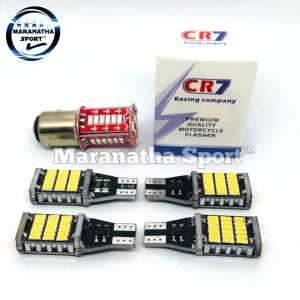 Paket Lampu LED Motor Dajjal/Stop 30 Mata + Flasher Premium Universal