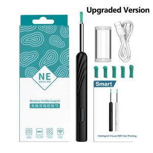 【Fast delivery】ear cleaner with LED light camera 360 degree rotatable wifi link with 5 ear head USB rechargeable visual earwax spiral remover earwax cleaner ear wax removal cleaning kit earwax remover original ear cleaning tool set with camera