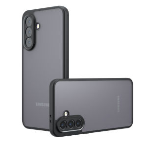 Ốp cho Samsung Galaxy A17 A56 A36 A26 A16 A06 A55 A35 A25 A15 4G 5g điện thoại trong suốt mờ Ốp lưng bảo vệ kiểu áo giáp chống sốc chống bám vân tay cứng