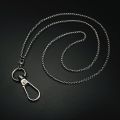 Lanyards for ID Badges Silver Chain Lanyard for Keys Stainless Steel Necklace ID Card Badge Holder. 
