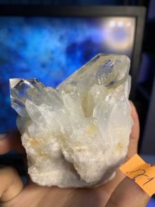 Đá thạch Anh trắng tán sắc pha lê tự nhiên trong suốt vàng Citrine thanh tẩy thiền định tarot cực mạnh Clear Quartz Natural 171