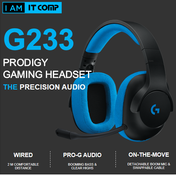 Logitech G233 Prodigy Gaming Headset for PC Console Lazada