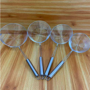 Single Handle Salaan Strainer Stainless Steel Colander Strainer With Hook Holder