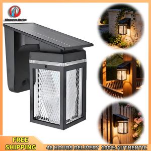 Winnereco Outdoor Solar Wall Lights IP65 Waterproof Solar Lanterns for Yard Porch Patio Garden Decor