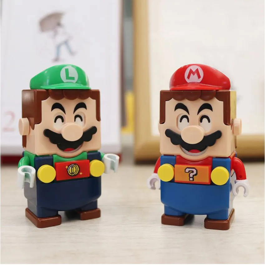 Super Mario Bros Action Figure Mainan Balok Bangunan Minifigure