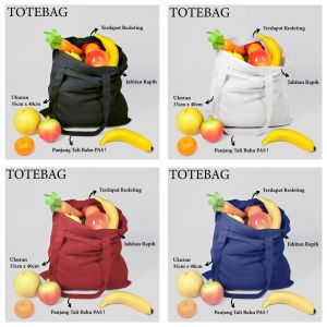 Totebag Polos Goody Bag Bahan Canvas Drill Polos Tas Slempang Wanita dan Pria