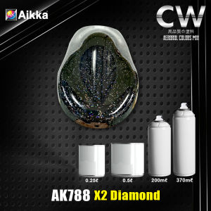 AK788 X2 Diamond 370ml / 0.25L / 0.5L AK Paint 2K Aikka DIY Aerosol Cat Spray Bottle Kaler Diamond Black 砖石黑 车漆