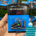 Bộ 6 Ốc Vít Xe Đạp KRSEC M5x18mm / M6x18mm – Thép Không Gỉ Mạ Titanium, Nhiều Màu. 