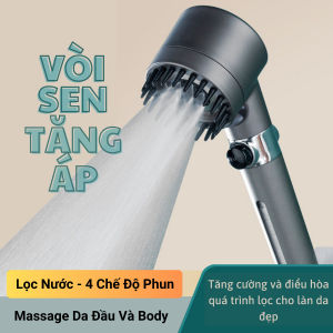 Vòi Hoa Sen Tăng Áp SHOWER HEAD 3 Chế Độ-Đầu Vòi Hoa Sen Mát Xa Cao Cấp (Tặng Kèm Dây Vòi 1m5)