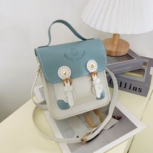 Túi Handmade Túi Tự Đan Da PU Phối Màu In Chữ Enjoy The Little Things Thời Trang Làm Tặng Bạn Gái Ý Nghĩa - EB42