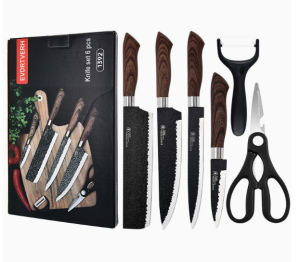 Hotwave 6 pcs Black Ceramic Knife Set and Kitchen Tool Set Anti-slip Handle Multifunction non-stick