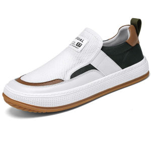 ( FREE BOX ) Sepatu Pria Slip On Import - JL117070 - Sepatu Casual Sport Trendy Cowok Shoes Mens Fashions Termurah
