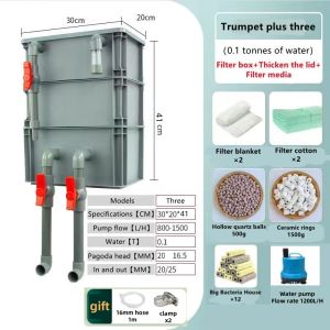 Fish Pond Filter Tank Filter System Water Purification Filter Pond Water Cycle Equipment Boxes