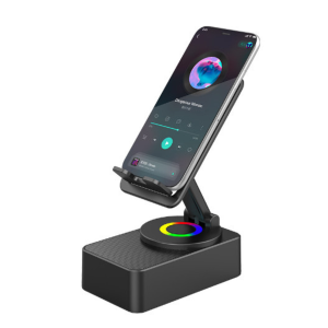 Giá đỡ điện thoại kèm loa bluetooth WYS-2301BT tích hơp sạc điện thoại bass căng xoay 360 độ led RGB âm thanh cực hay.