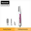 Panasonic EH-KE46VP605 4-in-1 Ionity Hair Styler with styling attachments. 