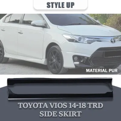 TOYOTA VIOS 2014-2018 TRD SIDE SKIRT 2014 2015 2016 2017 2018 MATERIAL PU WITHOUT PAINT