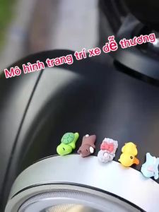 [TẶNG 3BỌ] Miếng dán icon động vật dễ thươngtrang trí gươngđèn xe bảng điều khiểnPhụ kiện mini trang trí xe máyô tô